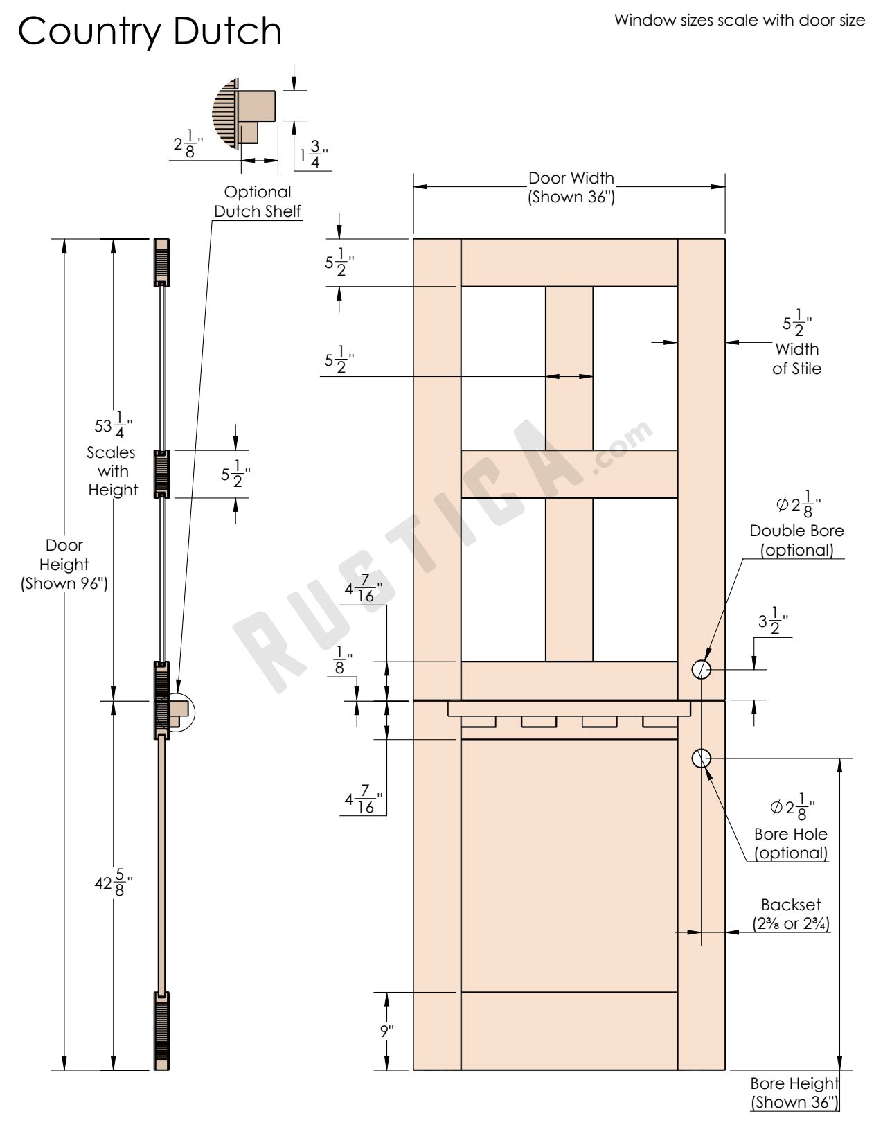 Exterior Country Double Dutch Doors Rustica